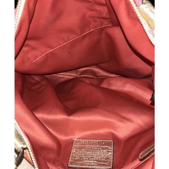 Coach Poppy Dream Signature Colorful Metallic Tote 19023 - Picture 7 of 9